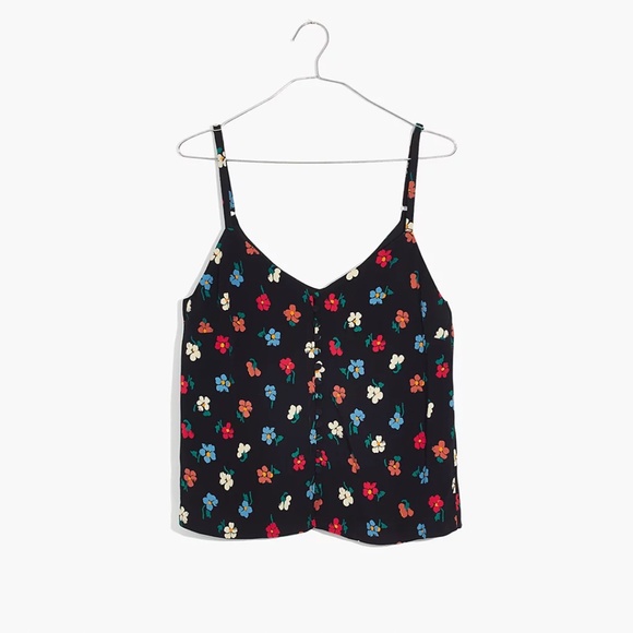 Madewell silky floral v neck cami women’s size 4 - Picture 5 of 11